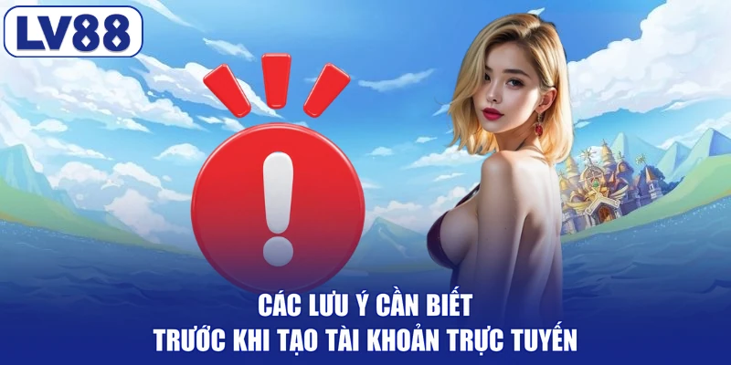 Các lưu ý cần biết trước khi tạo tài khoản trực tuyến